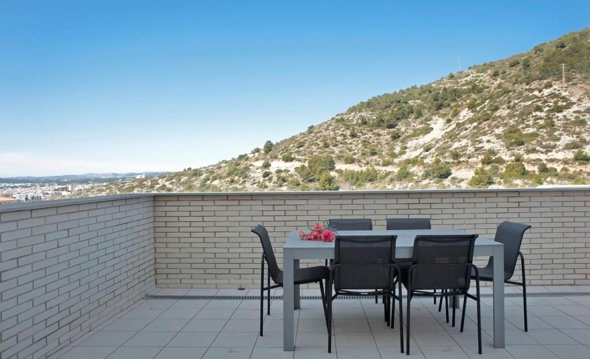 דירות סיטגס Duplex Moderno 3 Hab Parking, Vistas Al Mar Y Terraza מראה חיצוני תמונה