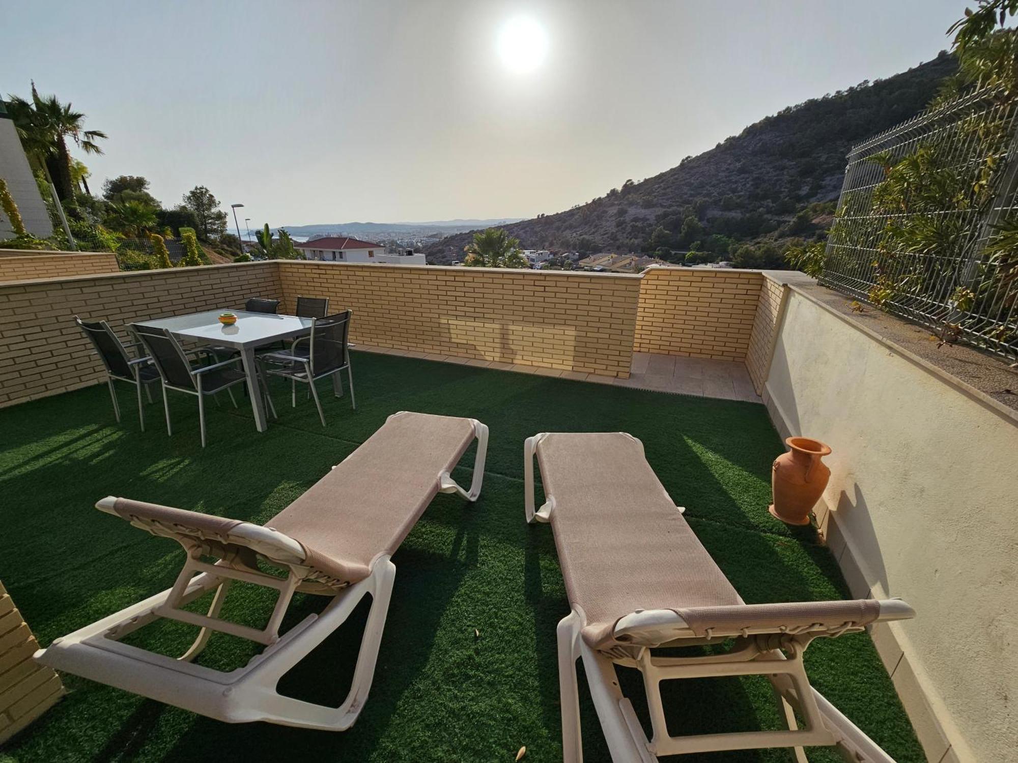 דירות סיטגס Duplex Moderno 3 Hab Parking, Vistas Al Mar Y Terraza מראה חיצוני תמונה